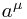 a^\mu