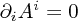 \partial_i A^i = 0