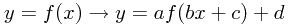 y=f(x)\rightarrow y=af(bx+c)+d