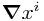 \boldsymbol{\nabla} x^i