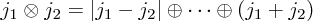 j_1 \otimes j_2 = |j_1-j_2| \oplus \cdots \oplus (j_1+j_2)