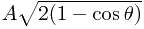 A\sqrt{2(1-\cos\theta)}